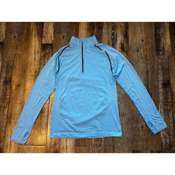 Lululemon Men's Metal Vent Tech Half Zip Light Blue Size Small - Picture 1 of 6